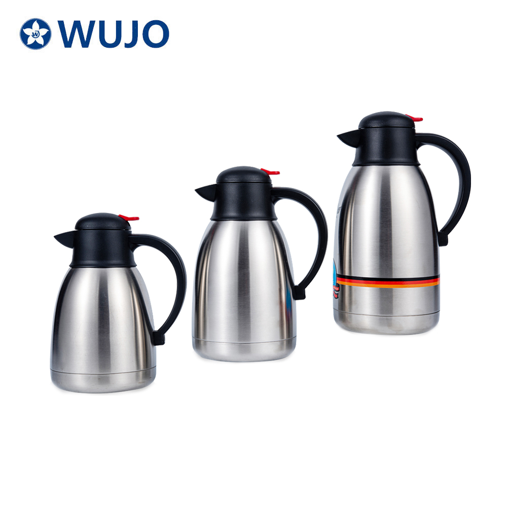 WUJO Afghanistan Double Wall Vacuum Insualted Ss Arabic Coffee Pot for Airline