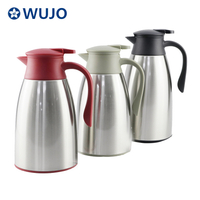 Wujo High Quality Stainless Steel Pink Glass Refill Arbic Coffee Pot