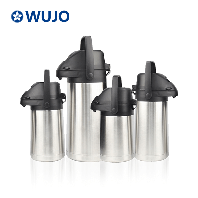  Manufacturing Custom Cheap Air Pump Flask Thermos Thermal Vacuum Hot Water Stainless Steel Coffee Airpot