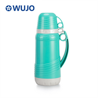 1L 1.8L Factory Wholesale Termos Stanley Plastic Vacuum Tea Coffee Thermos with Two Cups for Travel