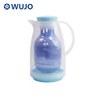 WUJO Pink Glass Refill Blue Vacuum Thermal Arabic Plastic Tea Coffee Pots