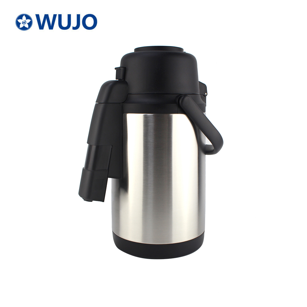 WUJO High Quality Double Wall 24hr Pump Hot tea Airpot Coffee Dispenser