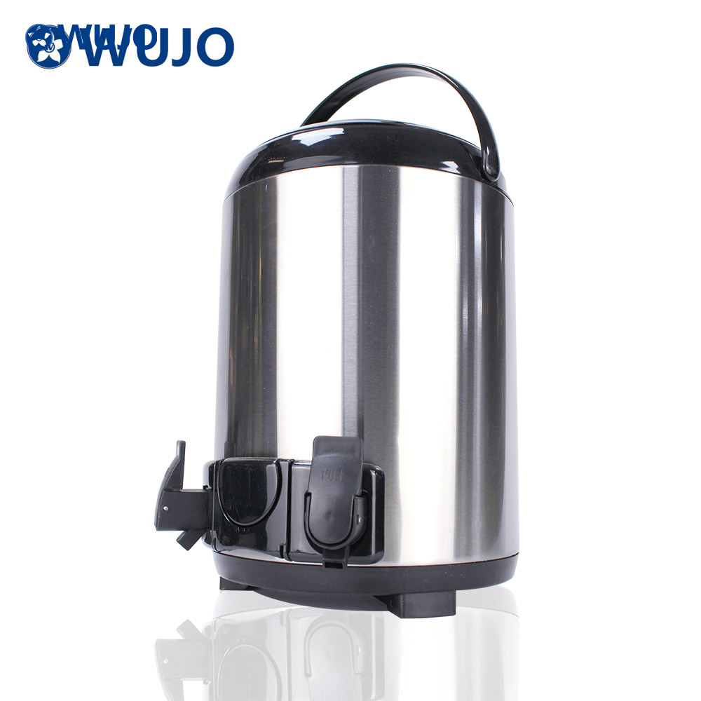 WUJO Hot Cold Metal Printing Insulation Thermos Bucket Barrel Thermal Bucket Water Jar with Faucet