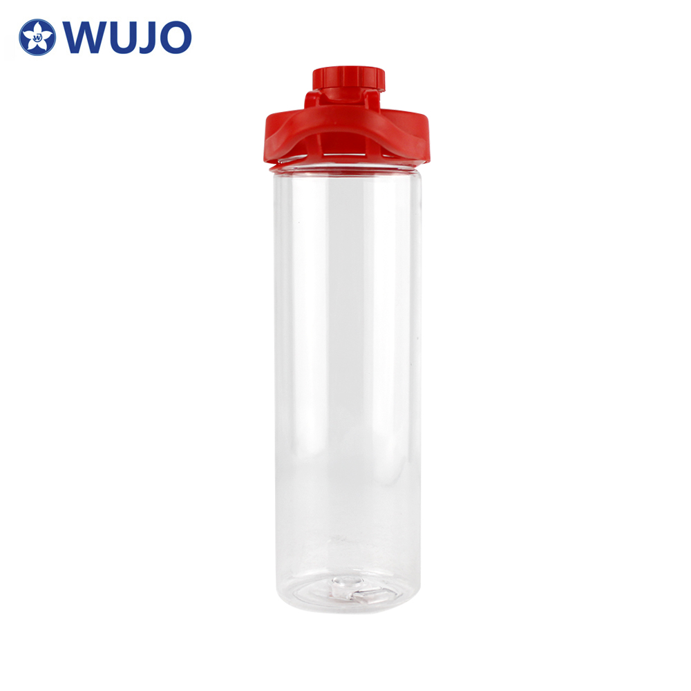 Wujo High Quality Transparent Sports Plastic Water Bottle