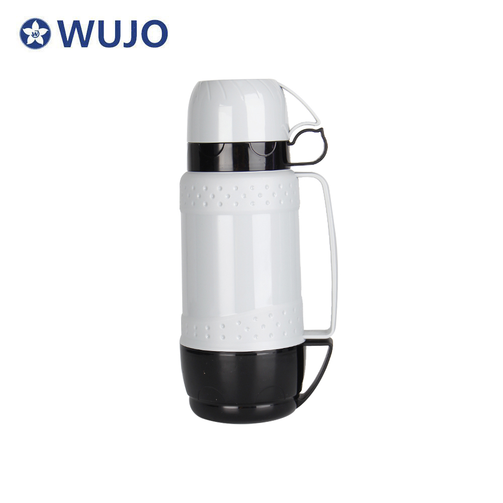 Three Cups Plastic Glass Lined 24hr Hot Cold Vacuum Flask & Thermos Manufacturer