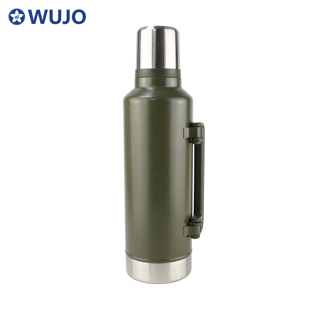 1L 1.5L 2.0L WUJO High Quality Double Wall Stainless Steel Vacuum Water Bottle