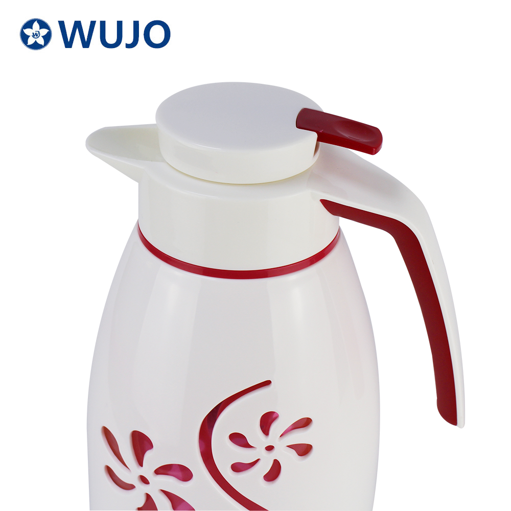 WUJO NEW Wholesale Glass Liner Vacuum Insulated Plastic Thermos for Arab Market