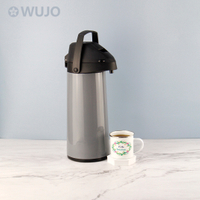 High Quality European Glass Inner Vacuum Insulated Coffee Tea Thermal Pump Pot