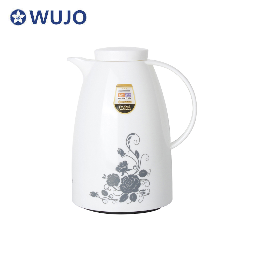 China Manufacturer 1L 1.5L 2L Wholesale Eco Friendly vacuum insulated Plastic Milk Tea Water Coffee Thermo Pot WUJO