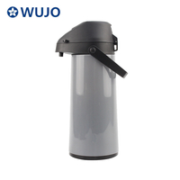 WUJO Air Pressure Pump Pot Flask Vacuum Hot Coffee Tea Thermos Plastic Airpot