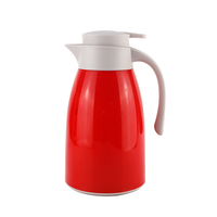 WUJO Red Custom Hot Cold Thermal Arabic Coffee Pot Vacuum Flask Plastic Thermos