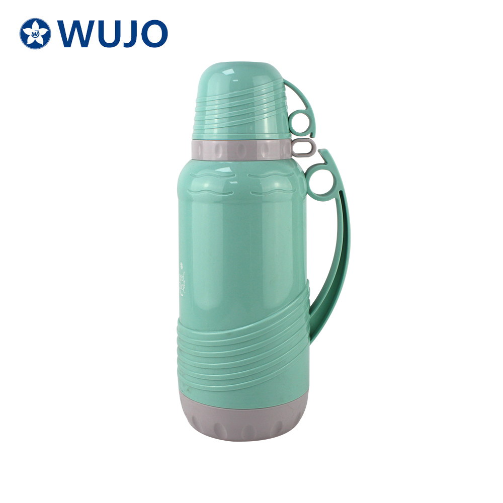 1L 1.8L Pink Cute Glass Lined Coffee Thermos Tea Water Vacuum Travel Plastic Flask