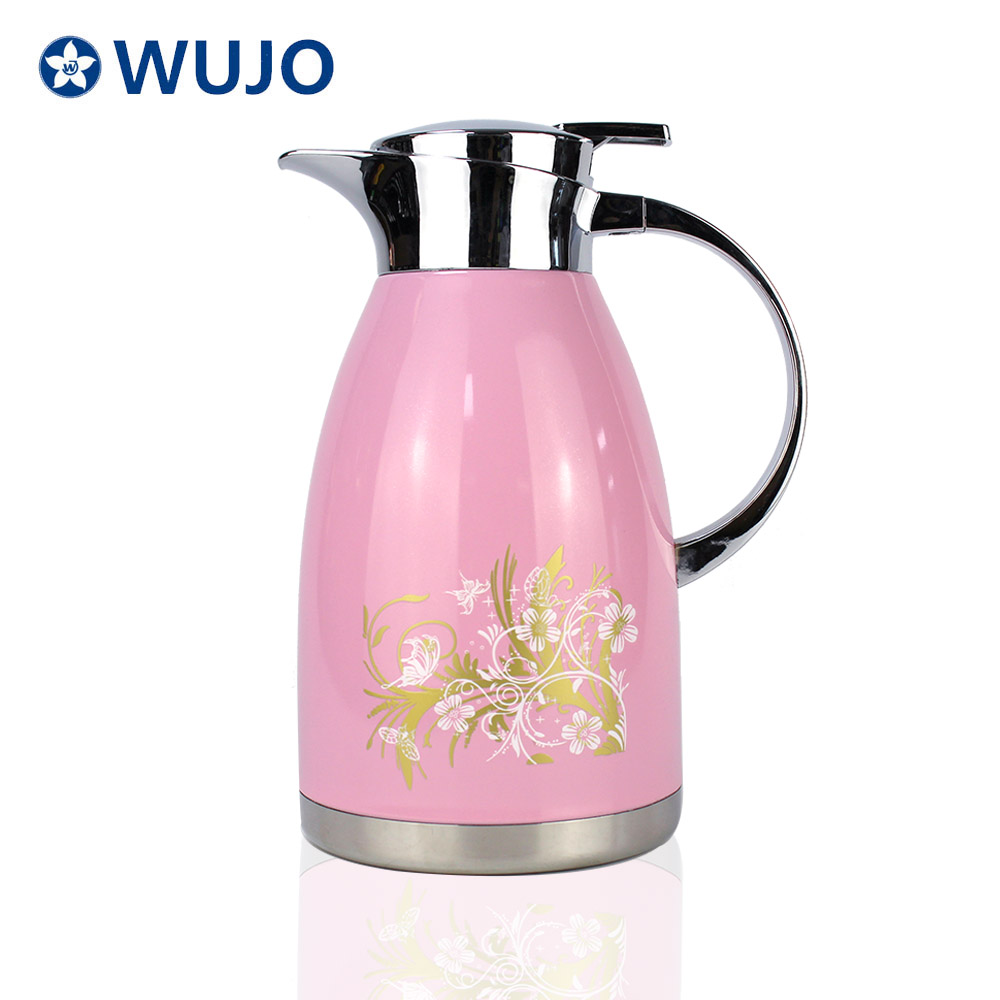 WUJO Marble Double Wall SS Tea Coffee Pot 