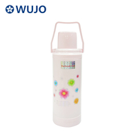 WUJO 2 Liter Cheap Vacuum Insulated Plastic Water Flask with Glass liner