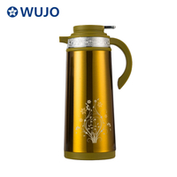 Glass Stainless Steel Yellow Vacuum Thermos Tea Arabic Coffee Pot 